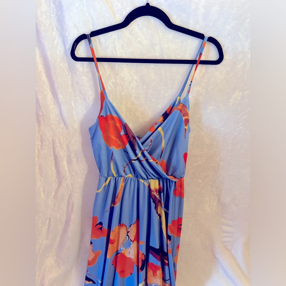 ASOS Cami Plunge Tie Back Maxi Dress